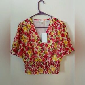 Tamara H. Floral Smocked Top
